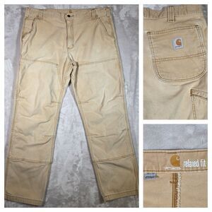 Carhartt Relaxed Fit Double Knee Carpenter Pants Tan Men’s 38x32